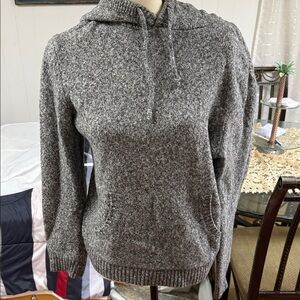 Old Navy Marled Gray Hooded Pullover Sweater